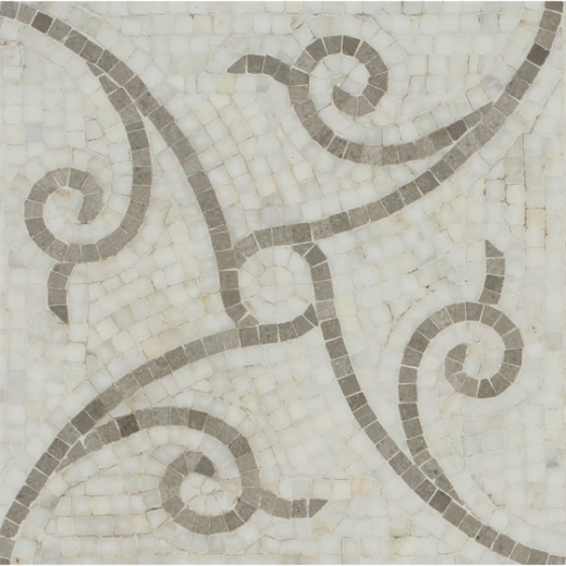 Twine Calcatta & Lady Gray Polished Mosaic Tile by Soho Studio TWNCALCLDGR