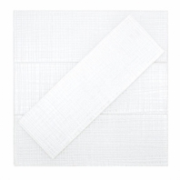 Uptown Glass Fabric White Subway Tile by Soho Studio UPGLSFAB4X12BRWT