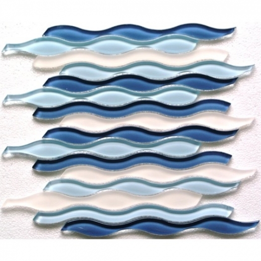 Wave Pool Blue Wave Tile by Soho Studio WAVEPOOLBLUE