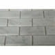 White Carrara 2x4 Beveled Brick Marble Tile by Soho Studio 2X4BEVWTCR