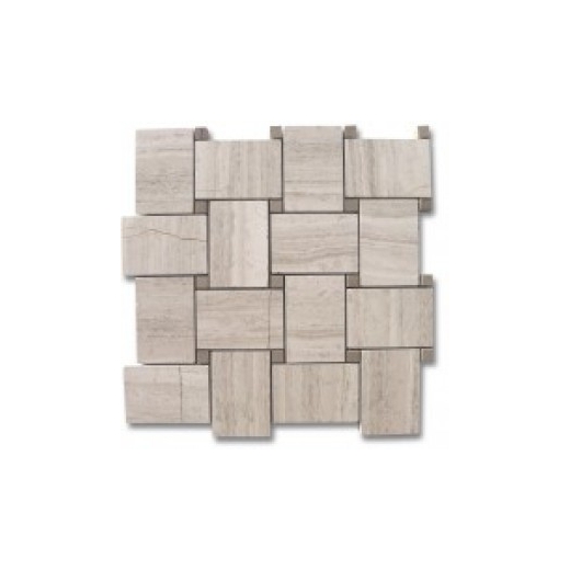 Wide Weave Wooden Beige Basketweave Tile by Soho Studio WDWVWBAG