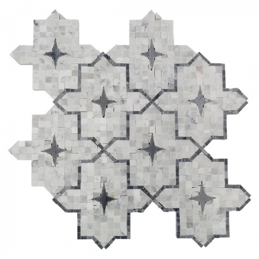 Zagora Series White Carrara Arabesque Tile by Soho Studio ZAGORAWTCRBARD