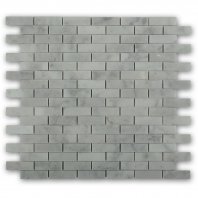 White Carrara 1/2x2 Brick Marble Tile by Soho Studio WTCR1/2X2BRK