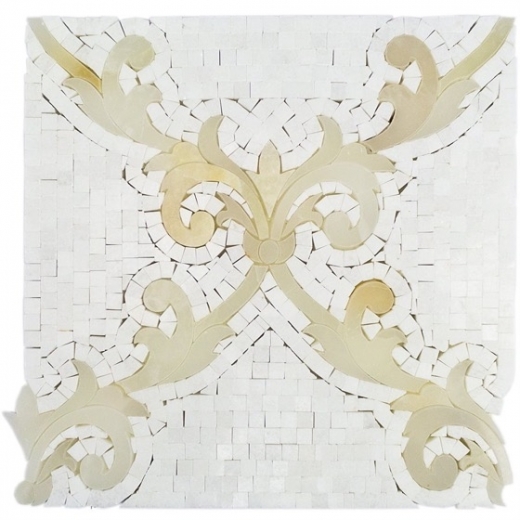 Regalia White Thassos Mosaic Tile by Soho Studio REGTHSWHTONYX
