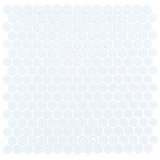 Simple Polished White Hexagon Tile by Soho Studio SMPHEXSLDPLWHT