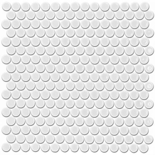 Simple Penny Rounds Matte White Circle Tile by Soho Studio SMPPNYSLDMTWHT