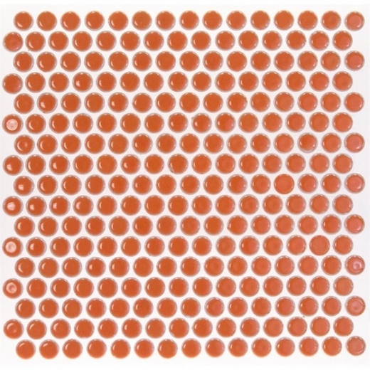 Simple Penny Rounds Tangerine Circle Tile by Soho Studio SMPPNYTANGRN
