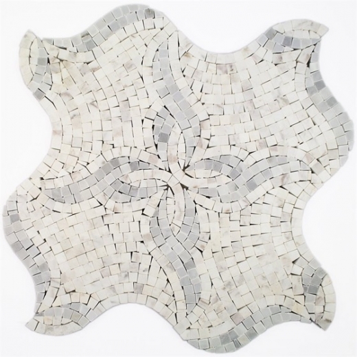 Starflower Grigio & Ariston Polished Mosaic Tile by Soho Studio STRFGRGARS