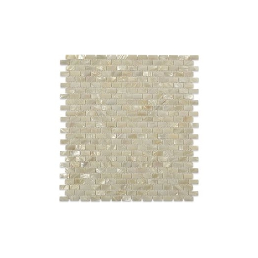 Pearl White Flat Mini Brick Pearl Backsplash by Soho Studio PRLBRKWTFLT