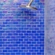 Soho Studio Aqueous Iridescent Blue 1x2 Bricks Interlocking Tile- AQUEBRKIRIBLU1X2
