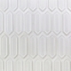 Soho Studio Baroque Sequin Blanco Elongated Hexagon Tile