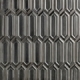Soho Studio Baroque Sequin Gun Metal Elongated Hexagon Tile