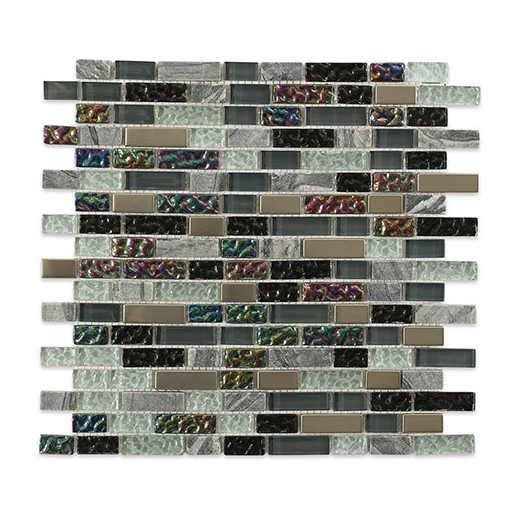 Soho Studio Fusion Ebony Blend 1/2xRandom Brick Interlocking Tile- FUSBRKEBNY