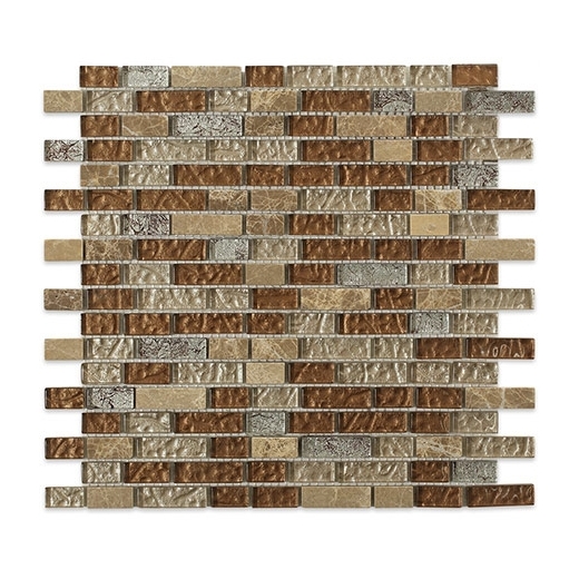 Soho Studio Fusion Saddle Leather 1/2xRandom Brick Interlocking Tile- FUSBRKSADLTH
