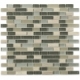Soho Studio Fusion Silver Mist 1/2xRandom Brick Interlocking Tile- FUSBRKSLVRMST