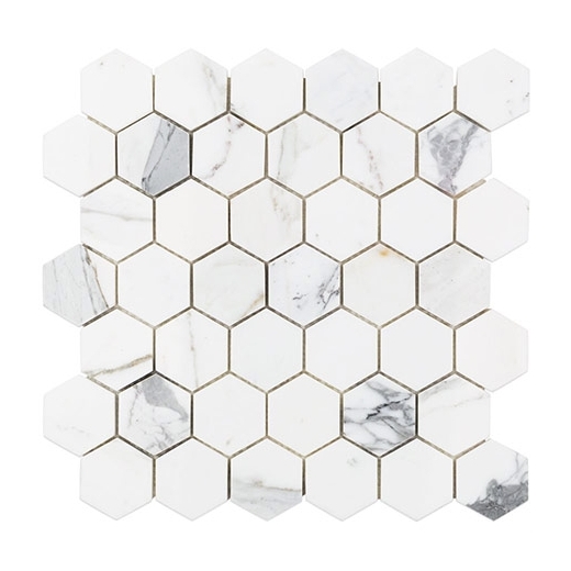 Soho Studio Calacatta 2 Inch Hexagon Tile- HEX2INCALC