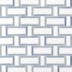 Soho Studio Interlace White Thassos and Blue Macauba Basketweave Tile- INTLACTHSBLMC