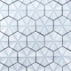 Soho Studio Lori Dennis Flores Hex Azure Hexagon Tile- LDCCFL3DHXAZR