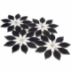 Soho Studio MJ Rain Flower-Black Jade, Calacatta and Calacatta Dot Floral Tile- MJRNFLRBKJDCAL