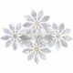 Soho Studio MJ Rain Flower-White Carrara, White Thassos and White Carrara Floral Tile- MJRNFLRWTCRTHS