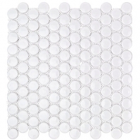 Soho Studio Simple 1 Inch White Penny Rounds Tile- SMPCRL1INCHWHTP