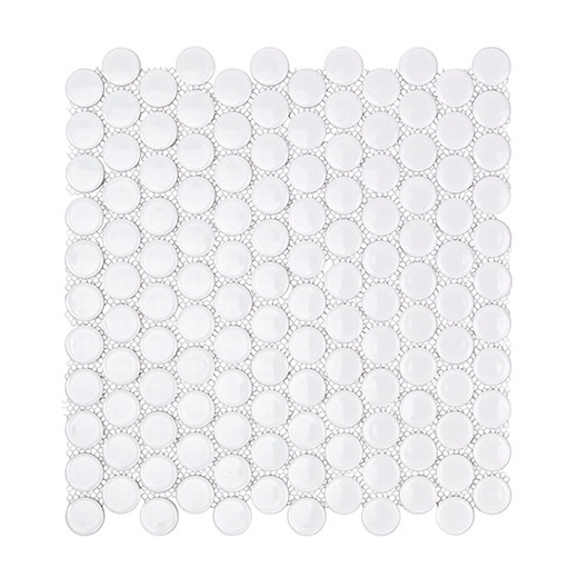 Soho Studio Simple 1 Inch White Penny Rounds Tile- SMPCRL1INCHWHTP