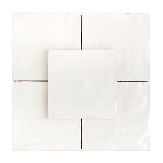 Soho Studio Myorka White 4x4 Square Tile- TLEQMYRKWHITE4X4