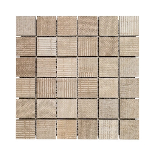 Soho Studio Organic Rug 2x2 Sand Mosaic Tile- TLGMORGSAND2X2