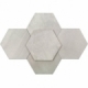 Soho Studio Elementary Argent 10 Inch Hexagon Tile- TLGTELMTRYARGT10