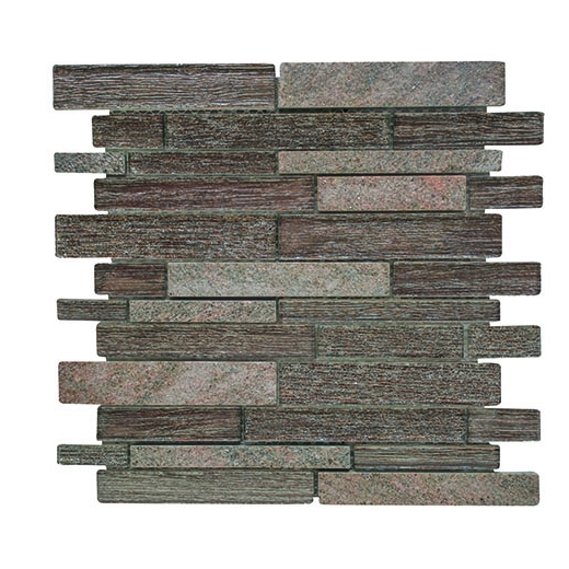 Merola Galaxy Brown Brick Interlocking Tile G-131
