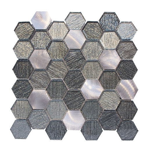 Merola Galaxy Silver Hexagon Tile G-143
