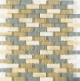 Merola Vetro Marmi Glass brick Ocean Sand Interlocking Tile G-273