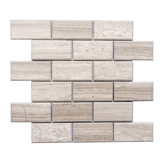 Merola Beveled Wooden White Subway Tile MER-BVL-WDN-WT