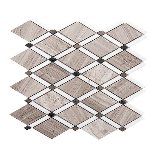 Merola Diamante Wooden White Tile MER-DIA-WDN-WT