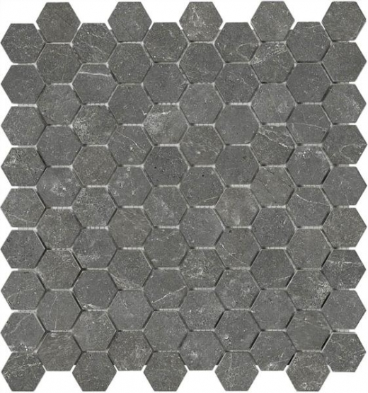 Anatolia Marble 1x1 Hexagon Polished Stark Carbon AC76-420