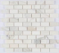 Milstone Calacatta Polished 1x2 Mosaic Tile ML38250025