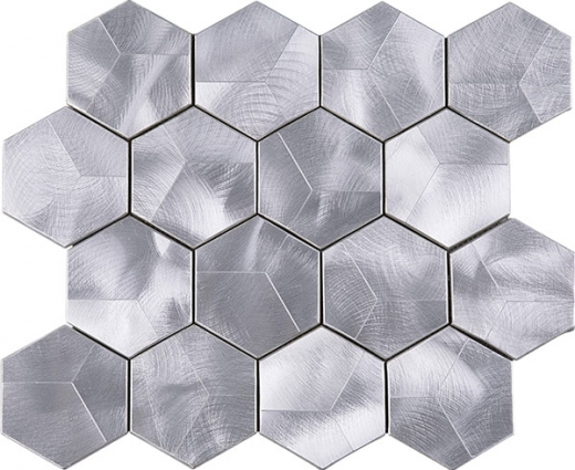 Hexagon Metal Aluminum Mosaic Tile JAFD5