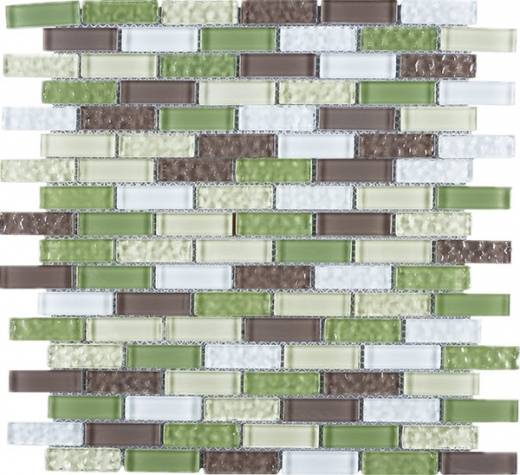 Green Brick Glass Mosaic Tile JBCD2