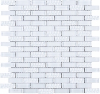 Crystile White Brick Glass Mosaic Tile JBCD4