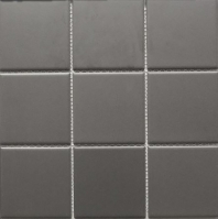 Dark Grey Matte Square 4x4 Porcelain Mosaic Tile JBTPM13