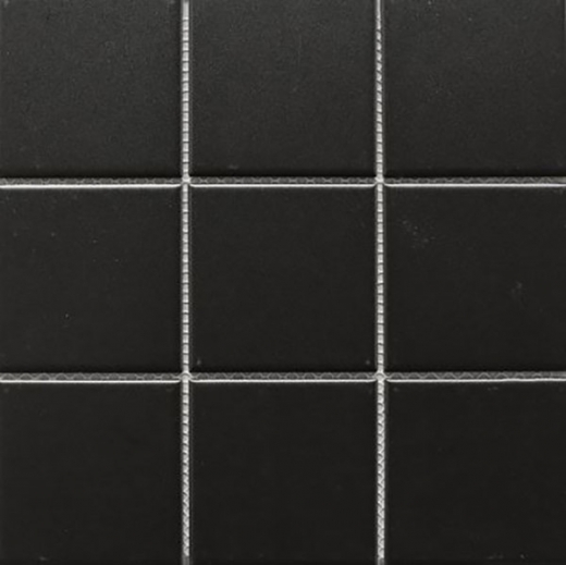 Black Matte Square 4x4 Porcelain Mosaic Tile JBTPM14