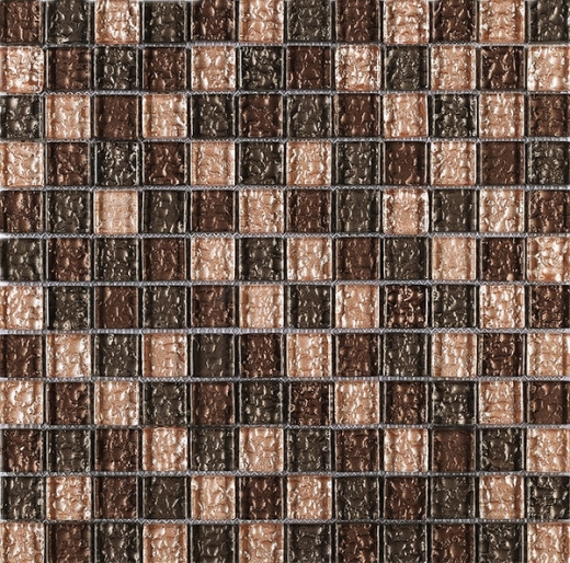 Brown Amber Shinny Square Glass Mosaic Tile JGEM4