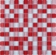Maple Red Square Glass Grid Square Glass Mosaic Tile JGEM7