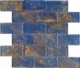 Blue Foil Brick Glass Mosaic Tile JGK2