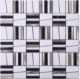 Skyview Square Stone and Aluminum Mosaic Tile JIML2