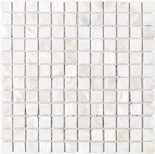 Square 1x1 Mother Of Pearl Mosaic Tile JMPS1
