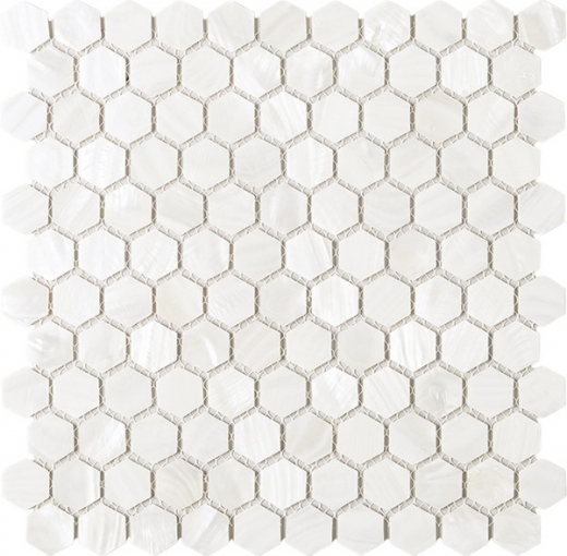 Hexagon Mother of Pearl Tile Mosaic Tile JMPS4