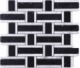 Black Marquina Basketweave Polished Stone Mosaic Tile JNEA1