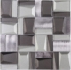 Strolling Grey Glass Aluminum Mosaic Tile JPHAN1