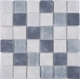 2x2 Grid Blue Square Glass Mosaic Tile JREGL1